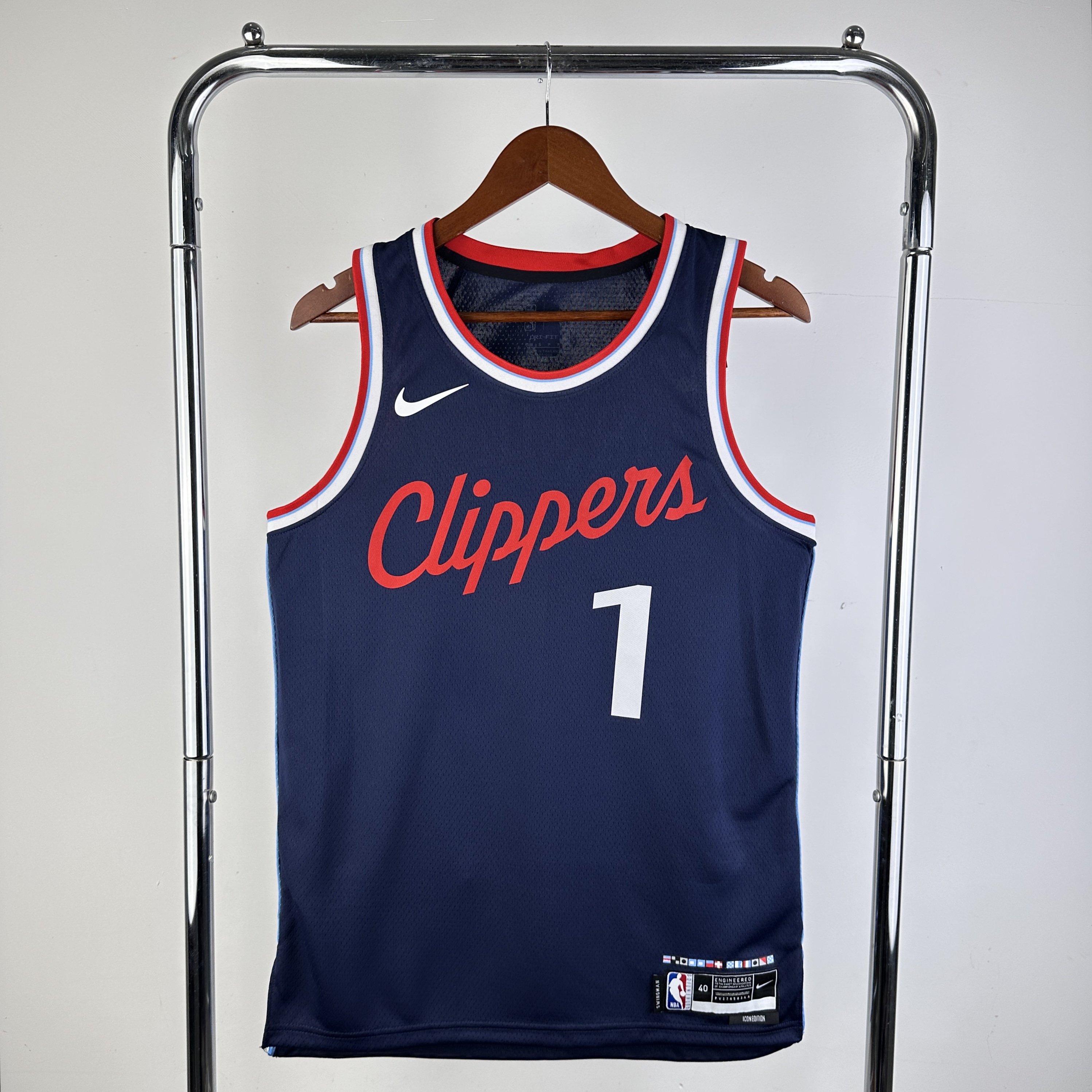 Men Los Angeles Clippers 1 Harden Blue Season Nike 2024 NBA Jersey